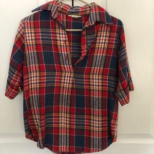 Vintage Plaid Wool Top